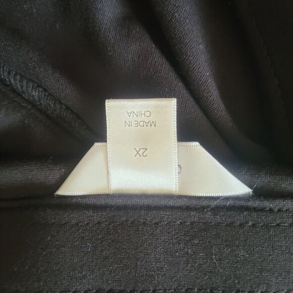 CJ Banks Womens Black Button-Front A-Line Skirt Size 2X - Picture 4 of 4